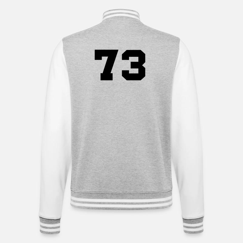 73- - College Sweat Jacket - heather grey/white