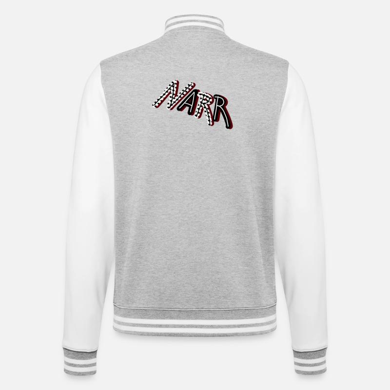 fool - College Sweat Jacket - heather grey/white