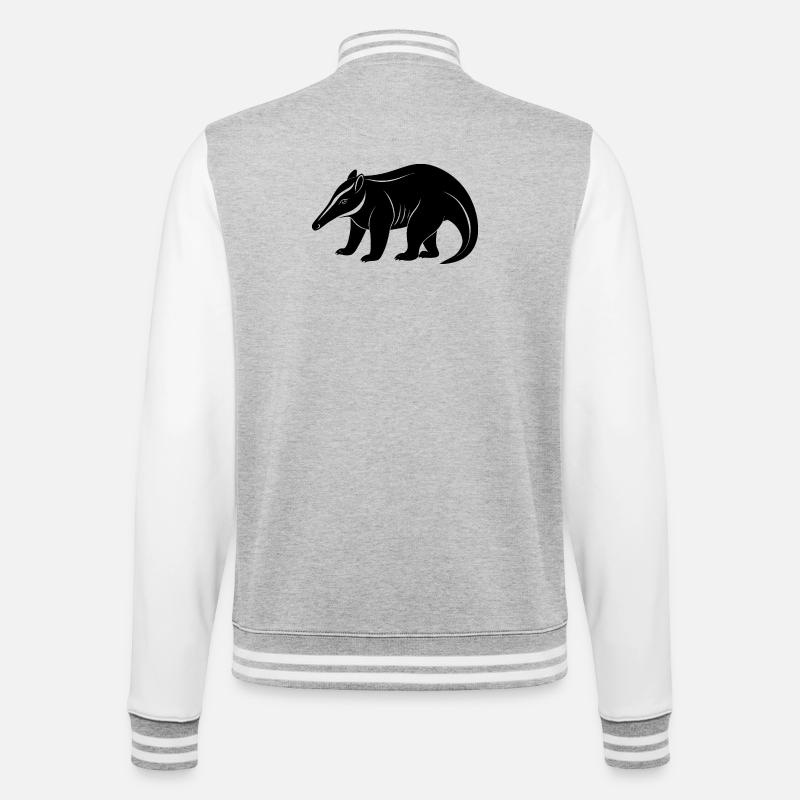 Fourmilier géant - Veste Teddy - gris chiné / blanc