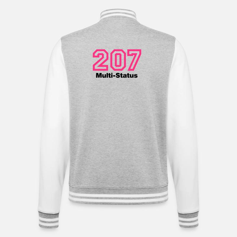 Error 207 | Fehler | Errormessage - College Sweat Jacket - heather grey/white