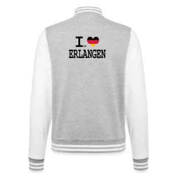 I love gain - College Sweat Jacket - heather grey/white - Back - Marisol (170cm)