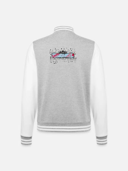 Snowboard with Crown Snowboard King - College Sweat Jacket - heather grey/white
