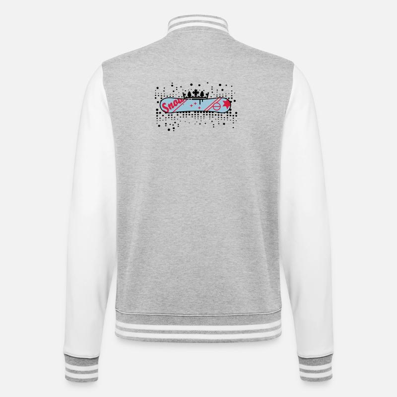 Snowboard with Crown Snowboard King - College Sweat Jacket - heather grey/white