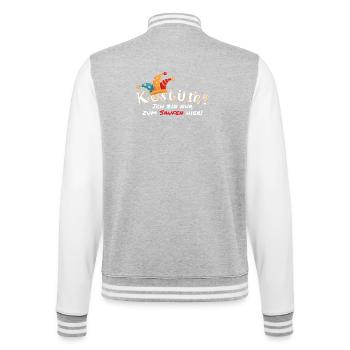 Faschings Kostüm? - College-Sweatjacke - Grau meliert/Weiß - Hinten - Marisol (170cm)