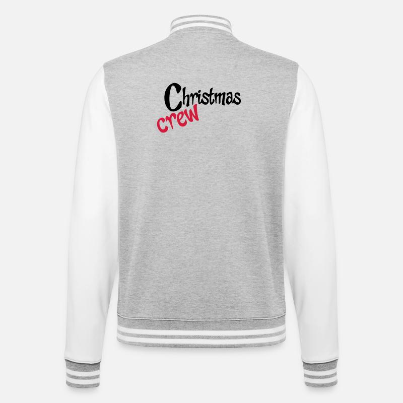 Teamwork zu Weihnachten - College-Sweatjacke - Grau meliert/Weiß