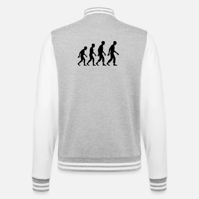 Évolution des zombies - Veste Teddy - gris chiné / blanc