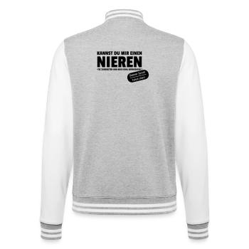falsch zitiert - College-Sweatjacke - Grau meliert/Weiß - Hinten - Marisol (170cm)