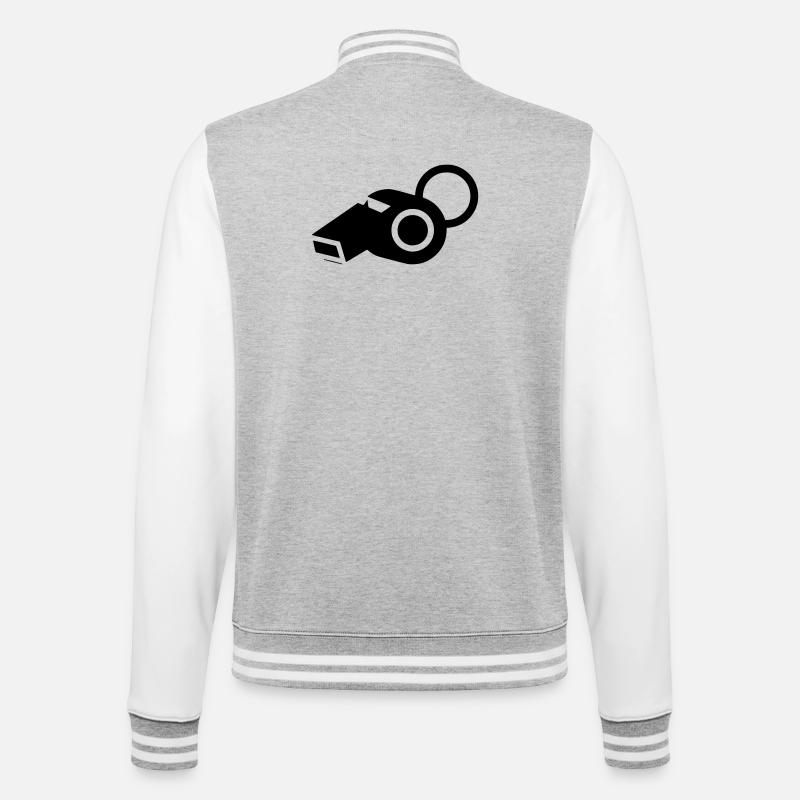 Whistle Referee Coach - College Sweat Jacket - heather grey/white