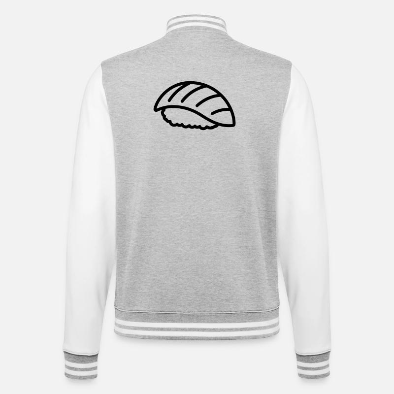 sushi - College Sweat Jacket - heather grey/white