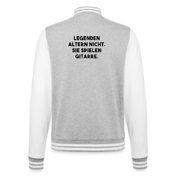 Gitarre Legende - College-Sweatjacke - Grau meliert/Weiß - Hinten - Marisol (170cm)