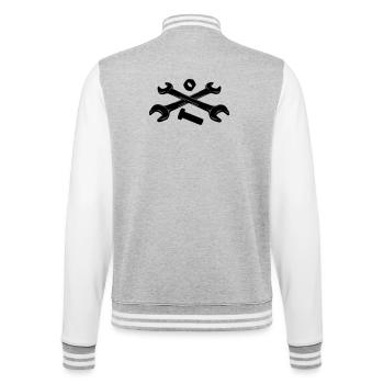 Outils clés écrou et boulon - Veste Teddy - gris chiné / blanc - Dos - Marisol (170cm)