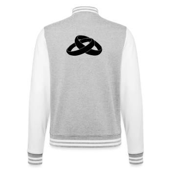 Eheringe - College-Sweatjacke - Grau meliert/Weiß - Hinten - Marisol (170cm)