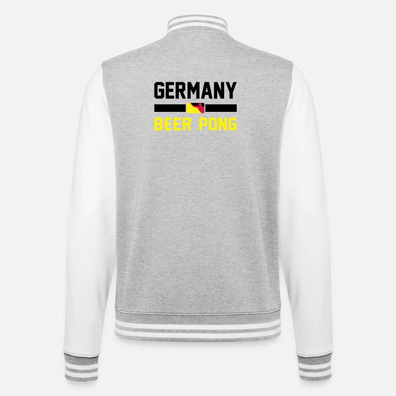 Germany Beer Pong - College-Sweatjacke - Grau meliert/Weiß