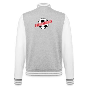 i wead narrisch-ich werde wahnsinnig,EM Österreich - College-Sweatjacke - Grau meliert/Weiß - Hinten - Marisol (170cm)