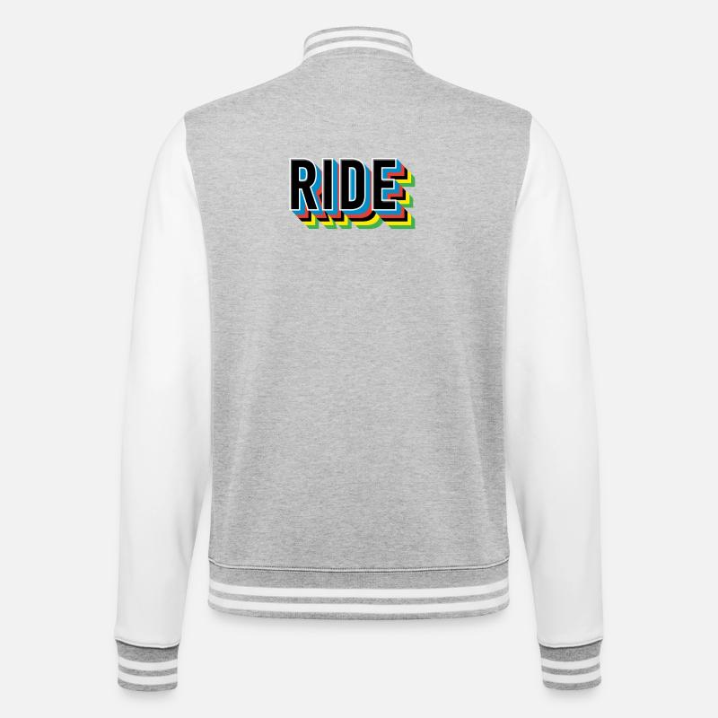 REITEN - College-Sweatjacke - Grau meliert/Weiß
