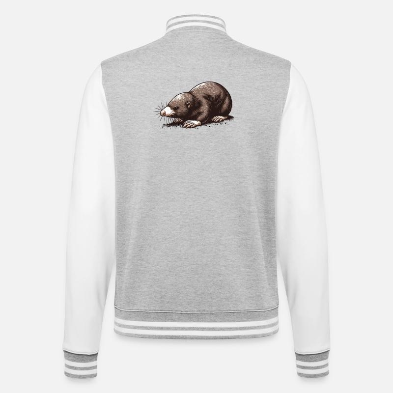 Taupe - Veste Teddy - gris chiné / blanc