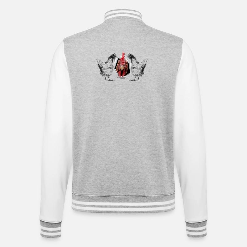 Happy Easter - College Sweat Jacket - heather grey/white