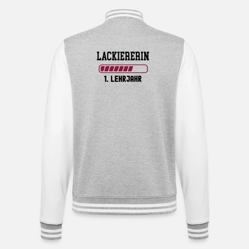 Apprenticeship varnisher 1st year painter apprenticeship - College Sweat Jacket - heather grey/white