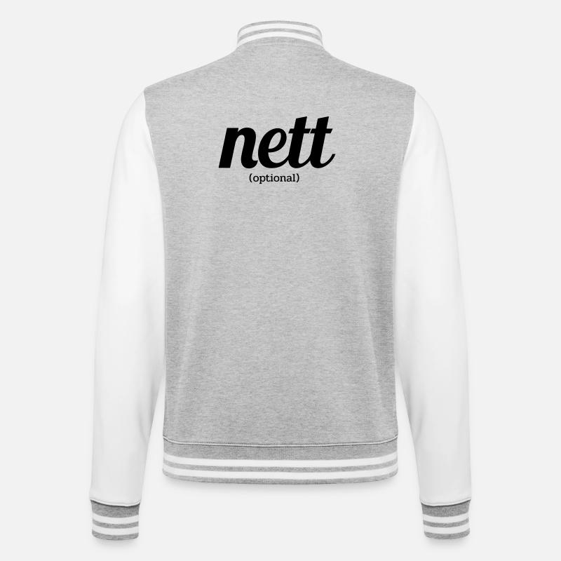 Nice Optional - College Sweat Jacket - heather grey/white