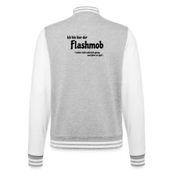 Flash mob - College Sweat Jacket - heather grey/white - Back - Marisol (170cm)