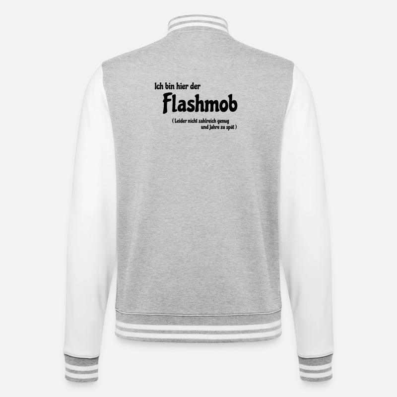 Flash mob - College Sweat Jacket - heather grey/white