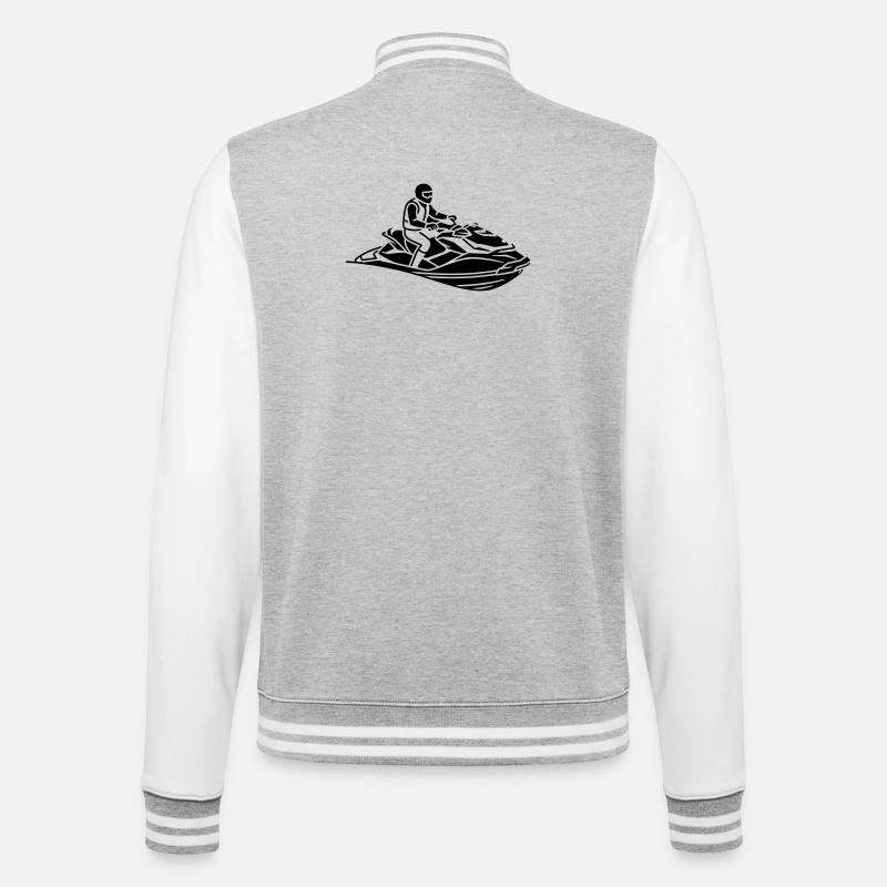 Embarcations - Veste Teddy - gris chiné / blanc