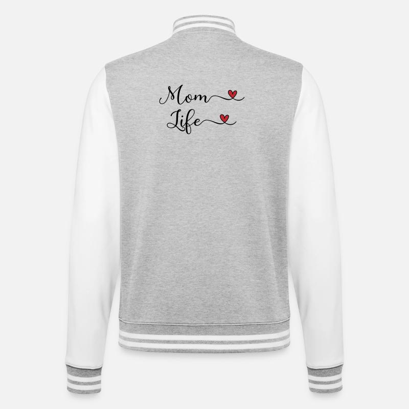 La vie de maman - Veste Teddy - gris chiné / blanc