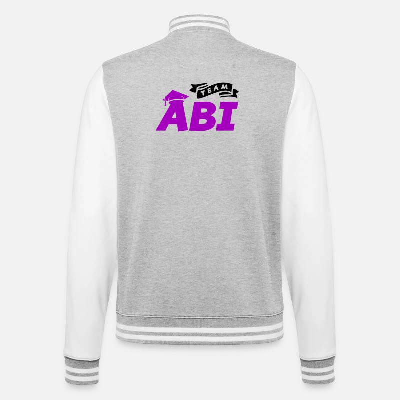 team_abi- - College Sweat Jacket - heather grey/white