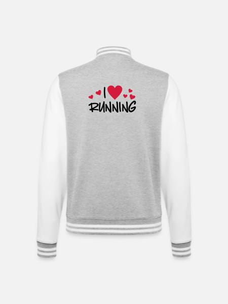 courir - Veste Teddy - gris chiné / blanc