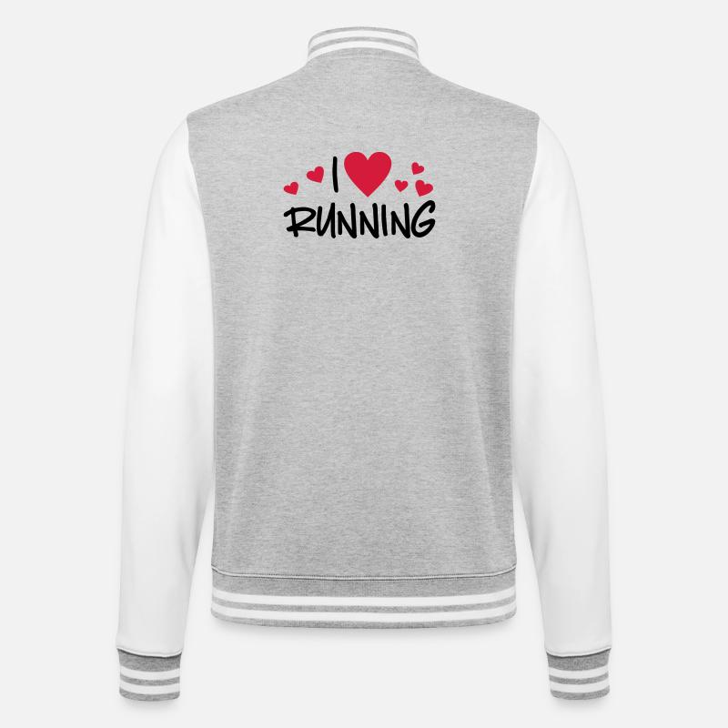 courir - Veste Teddy - gris chiné / blanc