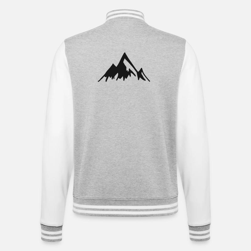 mountain - College Sweat Jacket - heather grey/white