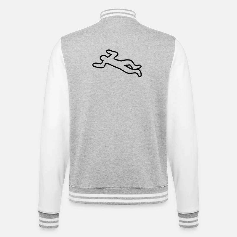 Corps - Veste Teddy - gris chiné / blanc