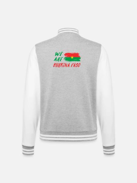 We are Burkina Faso - College Sweat Jacket - heather grey/white