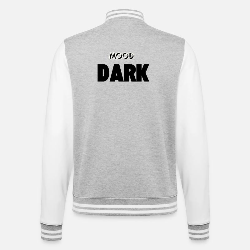 Ambiance : Sombre - Veste Teddy - gris chiné / blanc