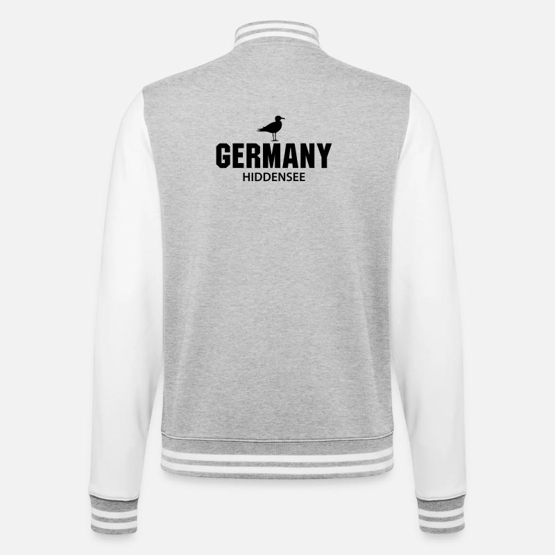 Hiddensee GERMANY - College-Sweatjacke - Grau meliert/Weiß