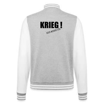 Krieg dich wieder ein - College-Sweatjacke - Grau meliert/Weiß - Hinten - Marisol (170cm)