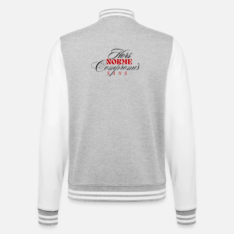 Hors norme & Sans compromis - Veste Teddy - gris chiné / blanc