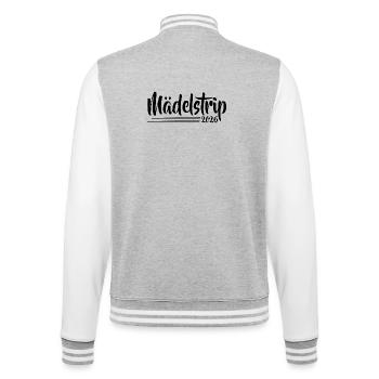 Girls' Trip 2026 Girls' Trip Girls' Tour Girls' Trip - College Sweat Jacket - heather grey/white - Back - Marisol (170cm)