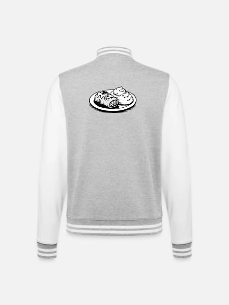 Golubzi cabbage wrap with mashed potatoes - College Sweat Jacket - heather grey/white