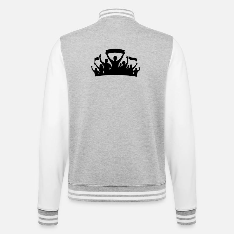 Fans Group Silhouette - College Sweat Jacket - heather grey/white