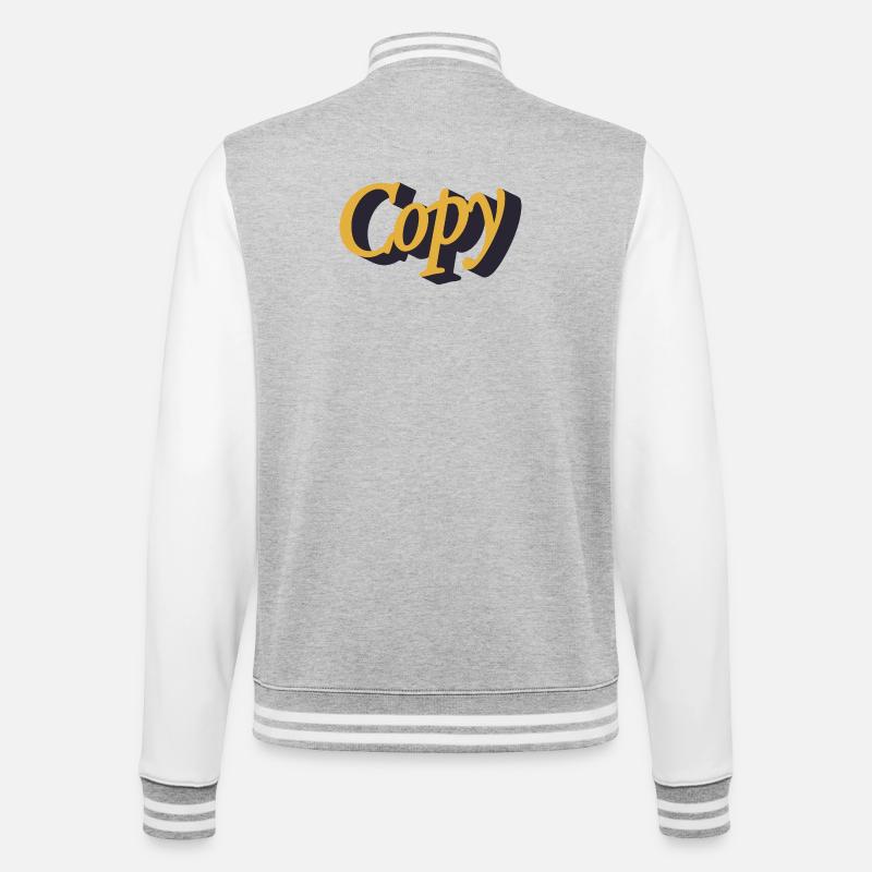 Copier - Veste Teddy - gris chiné / blanc