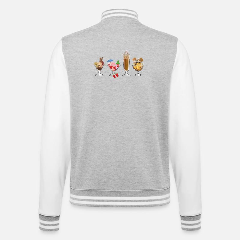 Eis, Eis - Eiszeit - College Sweat Jacket - heather grey/white