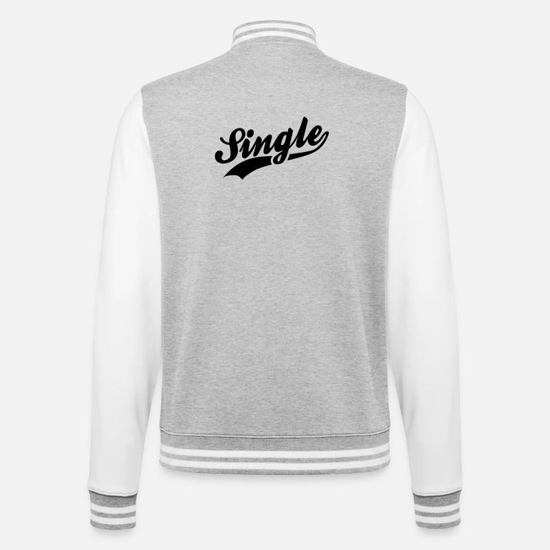 Single - College Sweat Jacket - heather grey/white