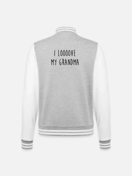 Großmütter / Oma / Mami / Großmutter / Mamy - College-Sweatjacke - Grau meliert/Weiß