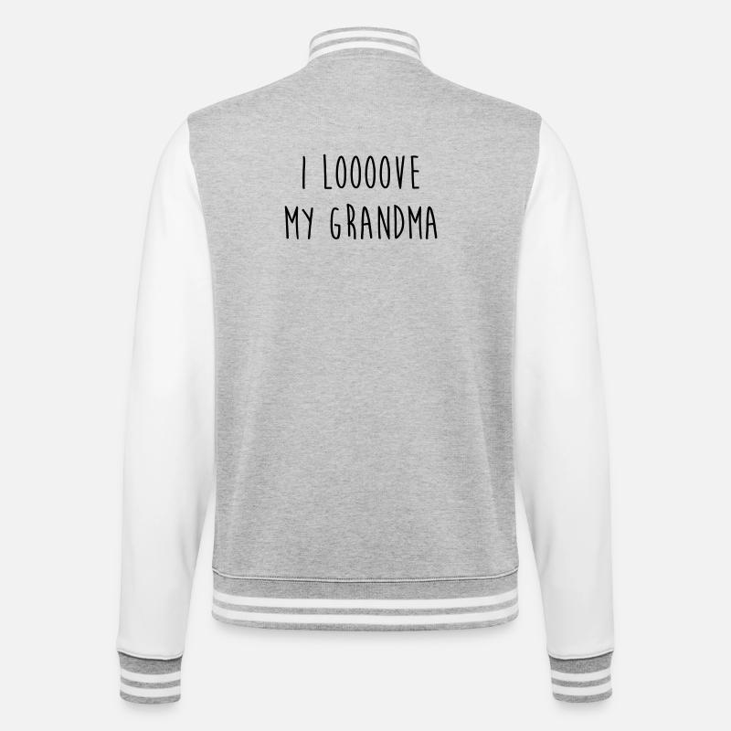 Großmütter / Oma / Mami / Großmutter / Mamy - College-Sweatjacke - Grau meliert/Weiß