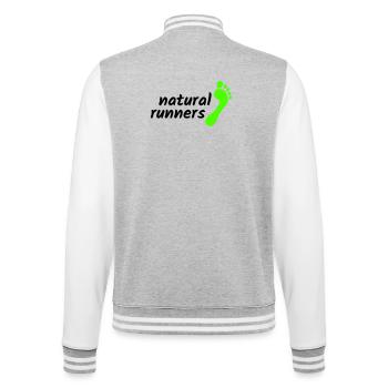 barfuß natural runners 2023 landscape 2-zeilig - College-Sweatjacke - Grau meliert/Weiß - Hinten - Marisol (170cm)