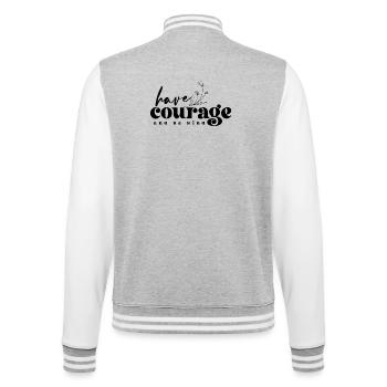 Ayez du courage et soyez gentil – Mut & Freundlichkeit - Veste Teddy - gris chiné / blanc - Dos - Marisol (170cm)