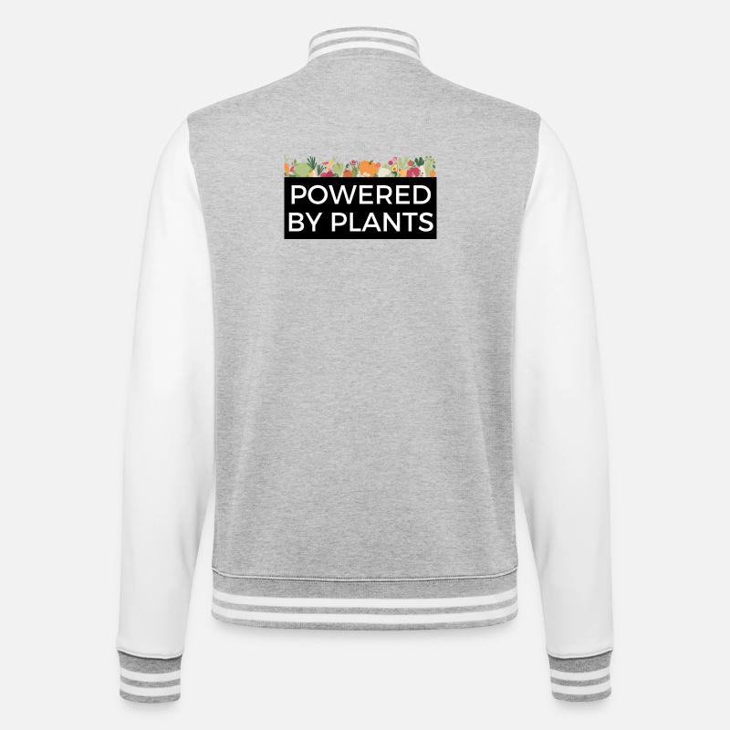 Powered by Plants Tee Design Veggie - College Sweat Jacket - heather grey/white