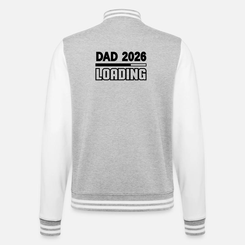 dad_2026_loading - College-Sweatjacke - Grau meliert/Weiß