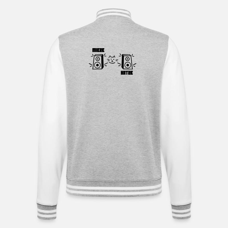 Kitty Cat Rave Techno - Veste Teddy - gris chiné / blanc